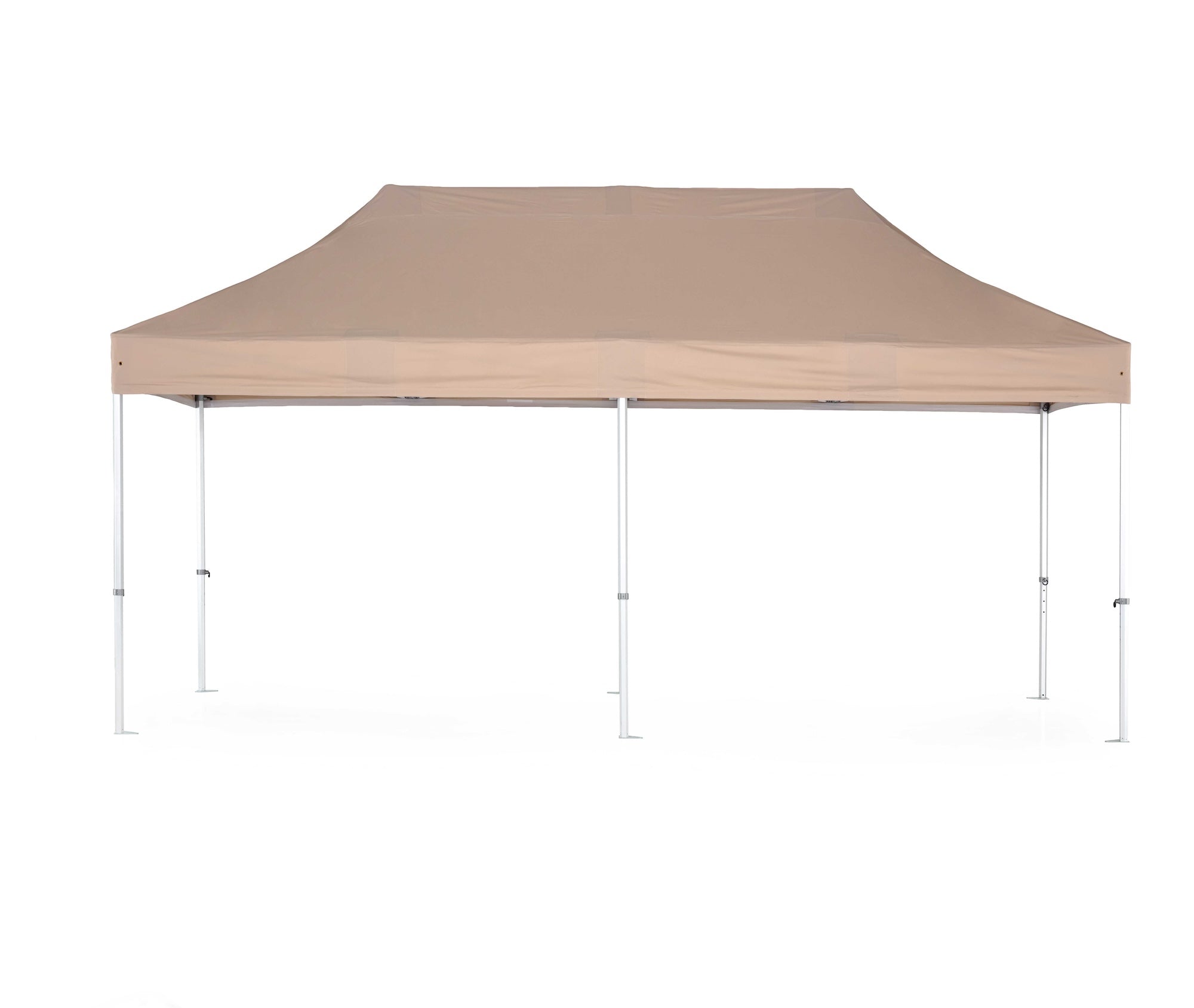 Faltzelt / Faltpavillon 4x8m Big Hexagon Extrem 50mm Composit Dach Beige