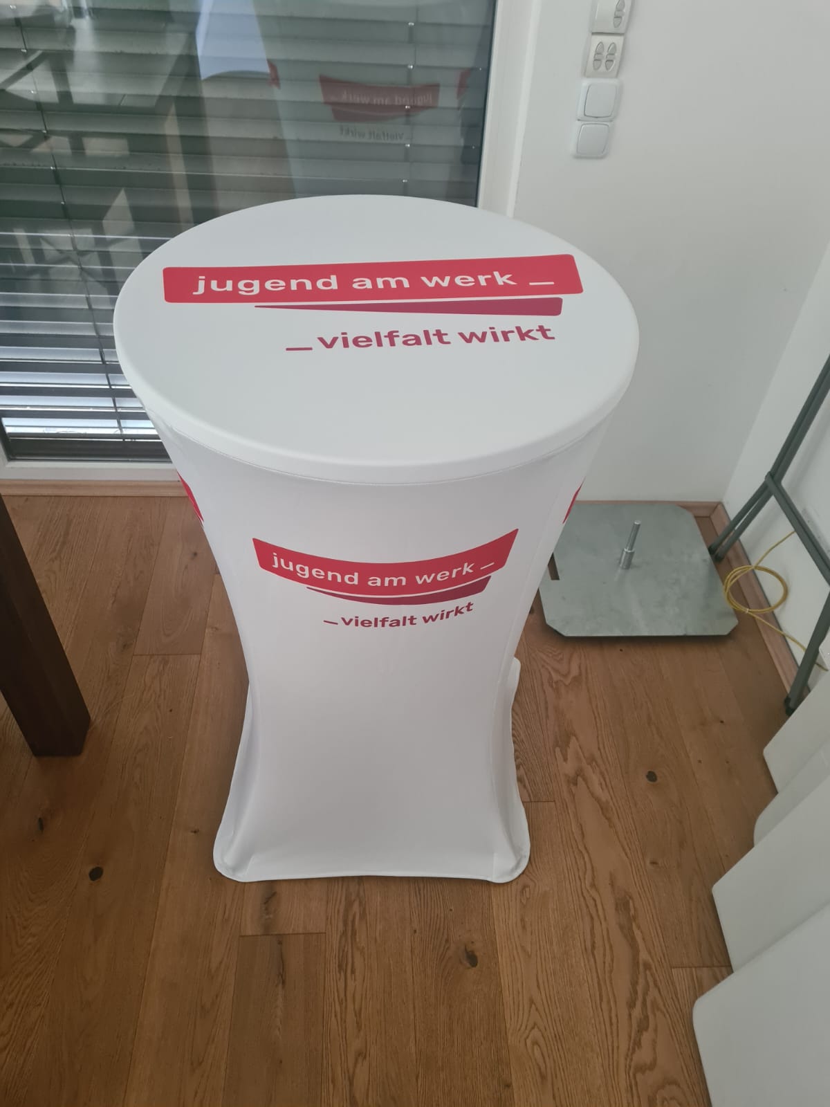 Stehtischhusse mit Druck