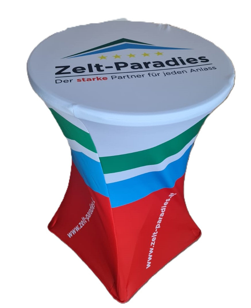 Stehtischhusse mit Druck